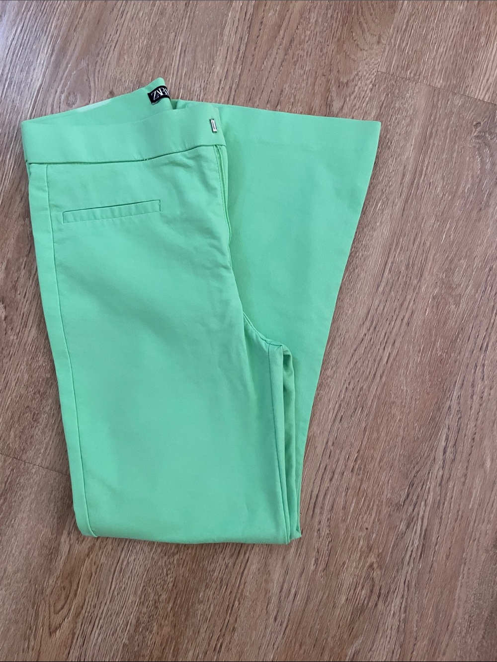 Zara Lime Green Wide Leg Jeans